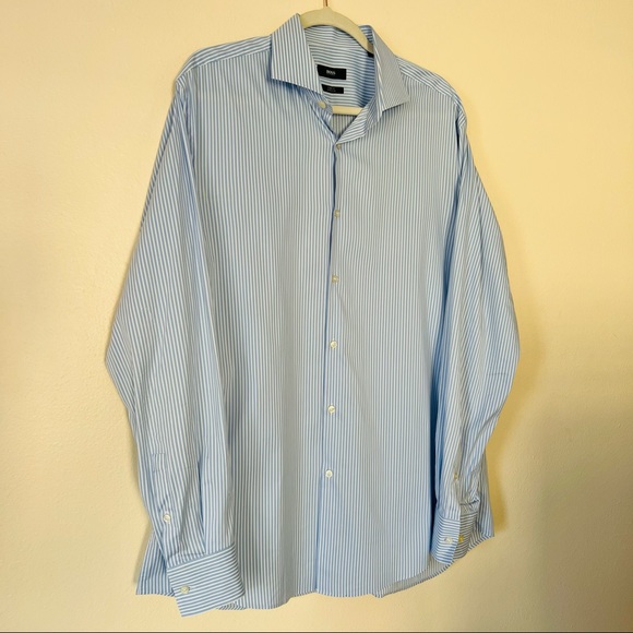 Hugo Boss button down shirt striped long sleeve slim fit - Picture 5 of 8